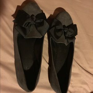 Charcoal grey flats